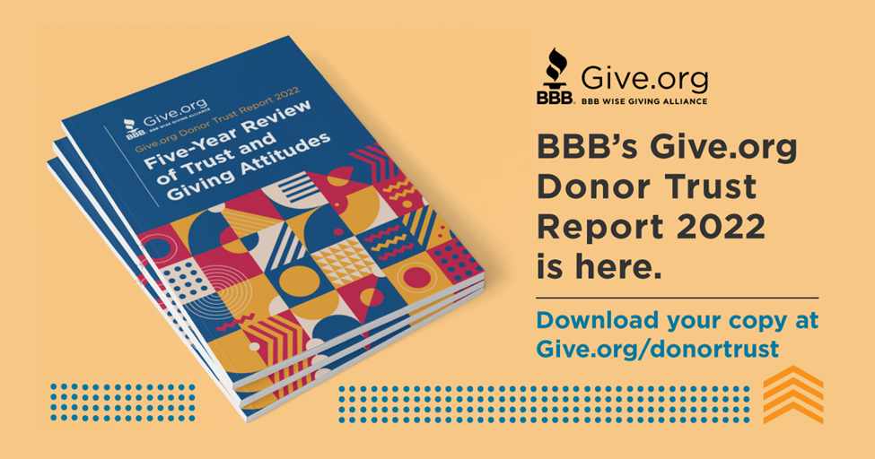 Hero image for BBB’s Give.org Study: “High trust” is up for 12 of 13 charity categories